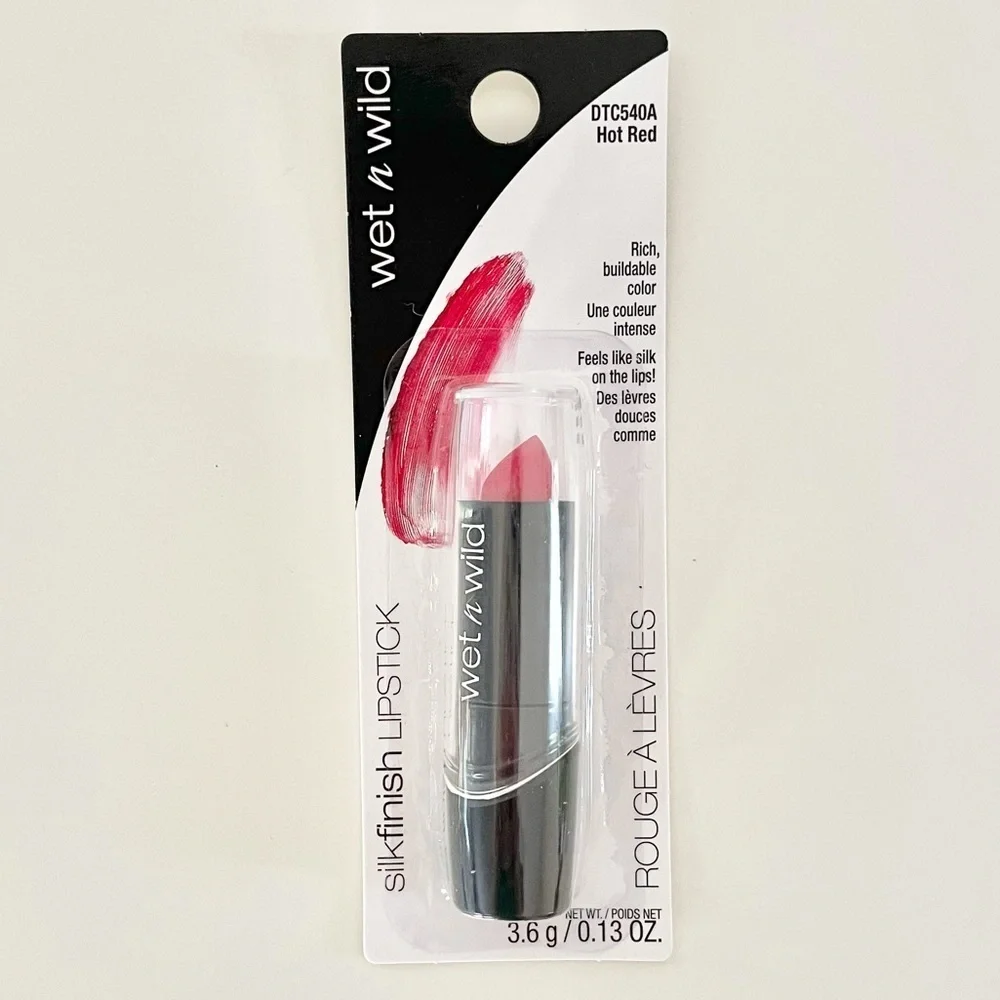 Wet n Wild Silkfinish Red Hot Lipstick, Regular size